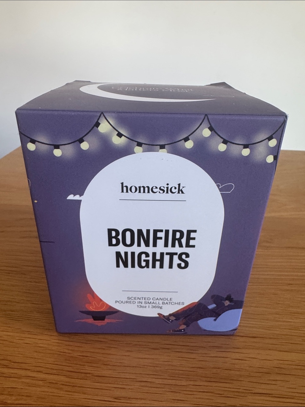 Homesick Bonfire Nights Scented Candle - Purple